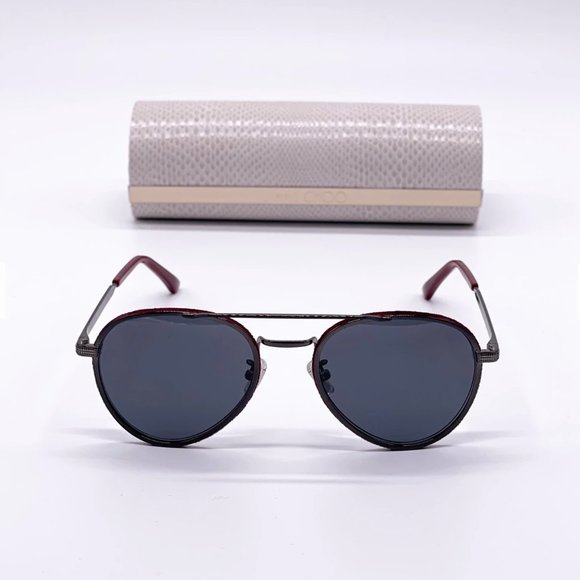 🔥 NEW JIMMY CHOO BURGUNDY METAL UNISEX SUNGLASSES - Picture 2 of 10